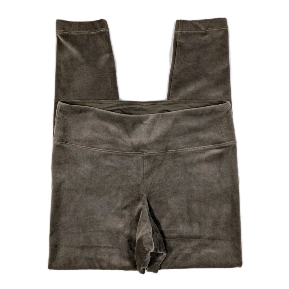 Pure Jill J Jill Velour Brown Mocha Pants Leggings Petite Small PS Soft Velvet